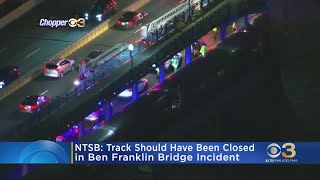 Crash on Ben Franklin Bridge that left 2 construction workers dead should have been closed: NTSB