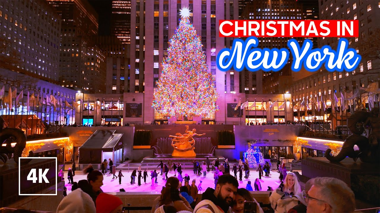 New York, Amerika Serikat | christmas | Jelajah Kota Malam 4K