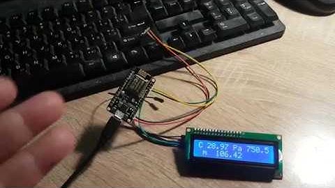 esp8266 + BMP280 BME280 + 1602 простой пример для народного мониторинга