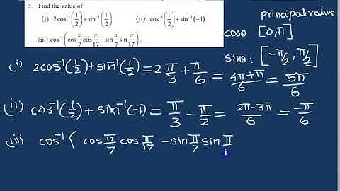 class 12   |  chapter 4   INVERSE TRIG FUNCTION |  EXERCISE 4.2 5th sum