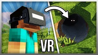 ✔️ Exploring REAL Caves in Minecraft VR!