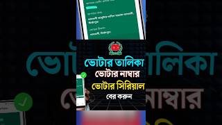 ভোটার সিরিয়াল নাম্বার বের করার নিয়ম | How to find voter serial number | ভোটার তালিকা ডাউনলোড ২০২৬