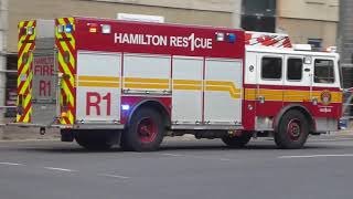 Hamilton Fire Rescue 1 / R1 responding downtown