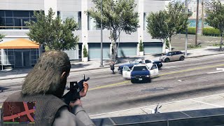 GTA 5 - Trevor Attacks the Vespucci Beach Police Station   Ten Star Escape