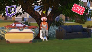 I made my sim start with absolutely NOTHING $0.. Rags to Riches (stream series) #1 *NEW* LIVE 4/15