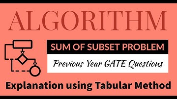 54. Previous Year GATE Questions | Subset Sum Problem | Algorithm for GATE/NET/NIELIT/PSU