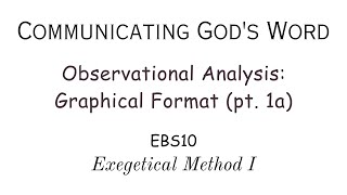 EBS10: Observational Analysis - Graphical Format (pt. 1a)