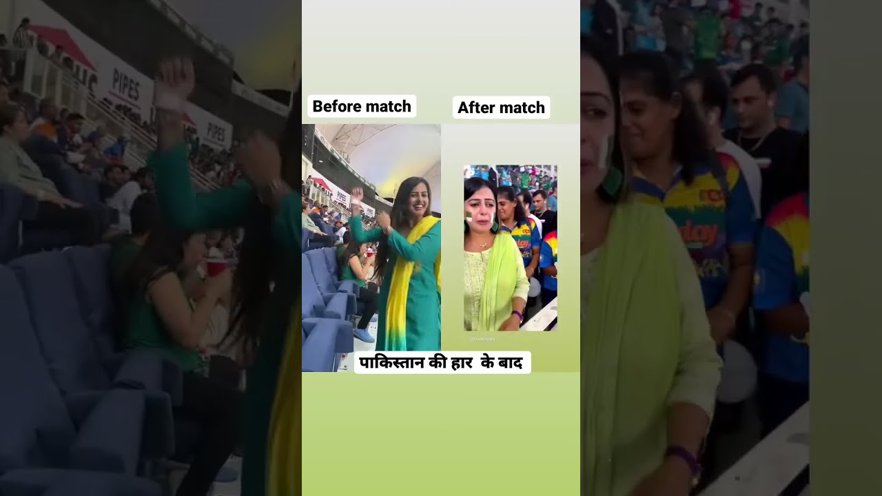 Before And After Pakistani Girl Crying During IND Vs PAK World Cup Worldcup2023 Shorts Maxxislive18
