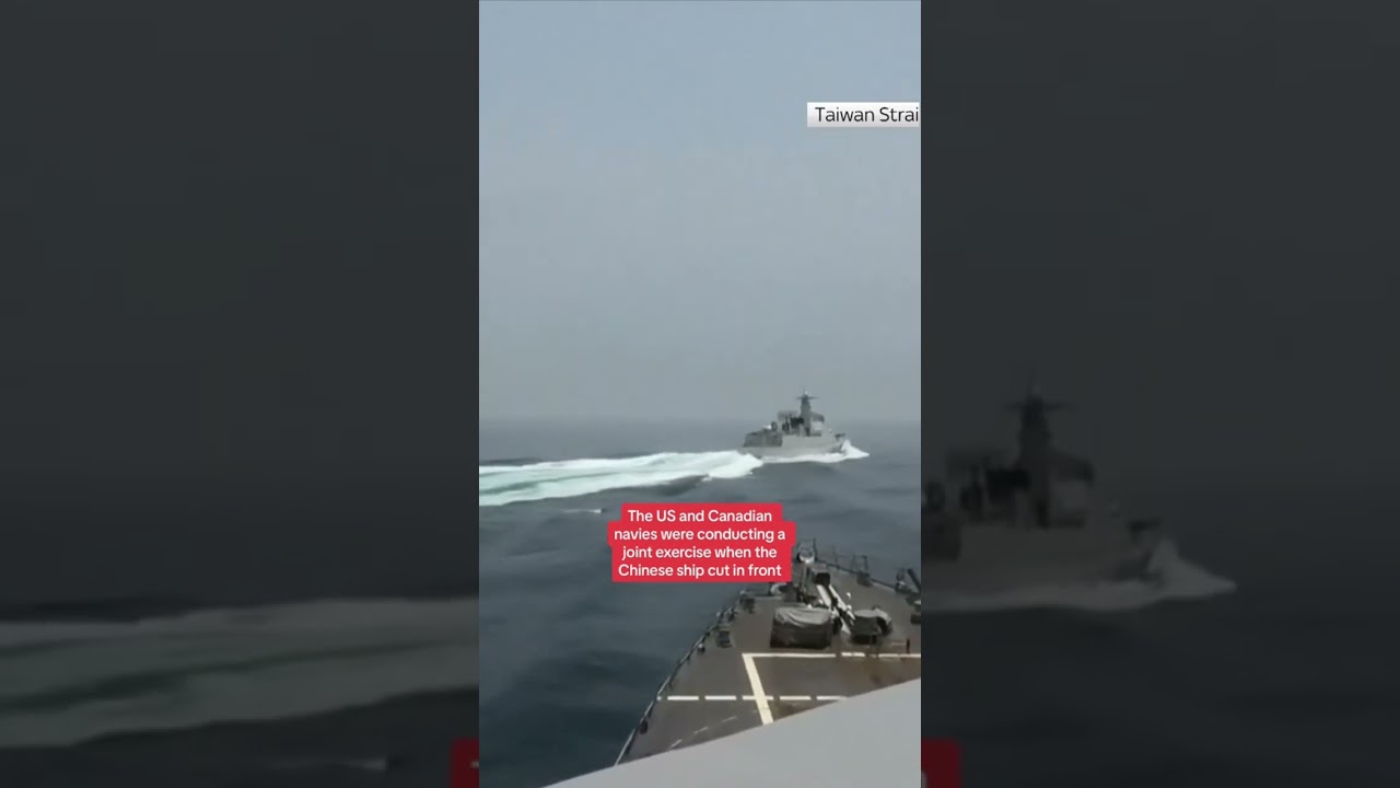 US navy releases footage of near miss between Chinese warship and US destroyer