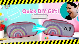 "✨🖍️ DIY vibes only! 🎨✨ Just transformed a plain pencil case with my Cricut and I’m obsessed! 😍✨ 🎁💖"