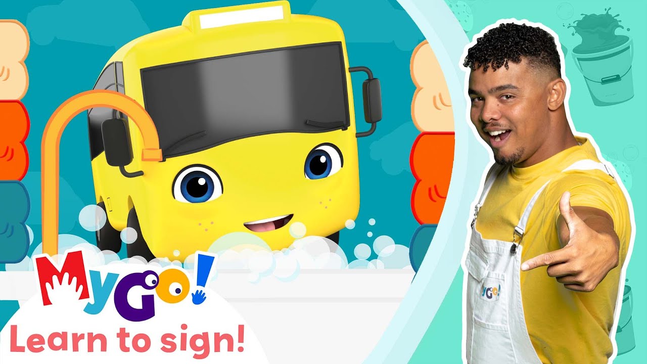 Carwash Song + MORE | Lellobee Nursery Rhymes | Sign with Me - MyGo! Sign Language for Kids