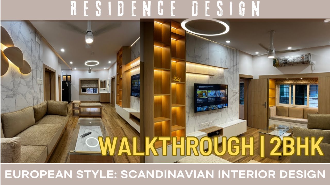 A 2BHK Interior Design Kolkata Home tour | Relaxing European Style ...