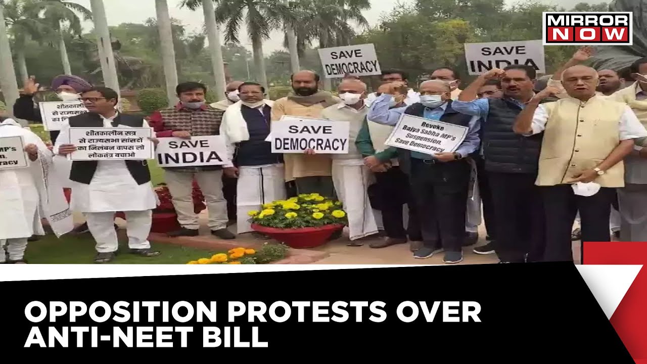 Opposition Protests in Parliament Against Anti-NEET Bill