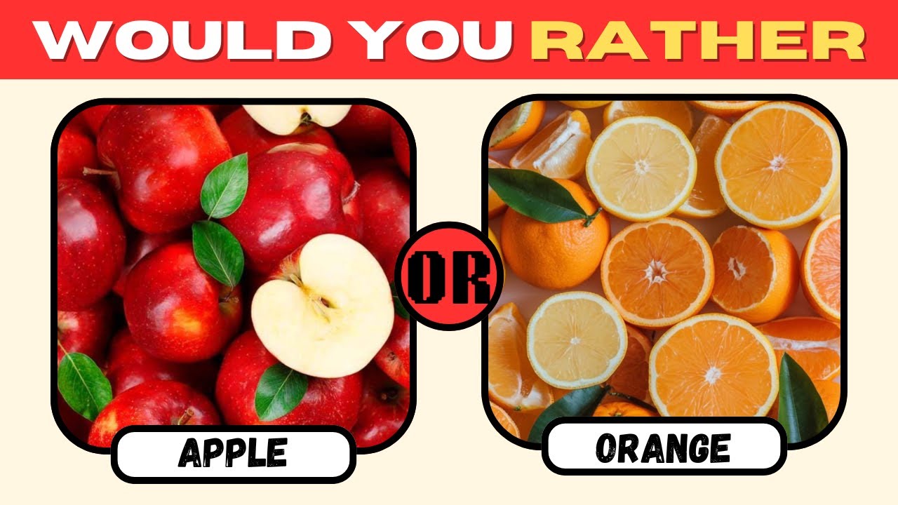 Would You Rather: Fruit Edition 🍓 | 30 Juicy Questions! #fruit - YouTube