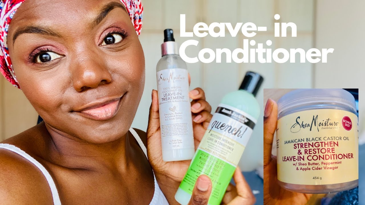 Leave in conditioner Aunt Jackie's Quench Shea Moisture coconut milk strengthen and restore