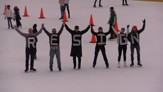 New Yorkers Take Over Trump Ice Rink w/Immigrant Rights Protest 2/19/18