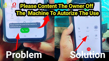 Please Contact The Owner Of The Machine To Authorize The Use | Vivo Mobile Internet Problem Solution