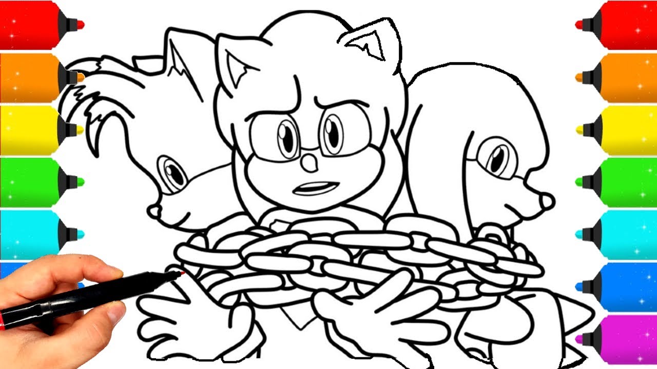 Раскраски Соник НОВЫЕ Раскраски и рисование Соник Компиляция 1201 Sonic & Shadow Edition