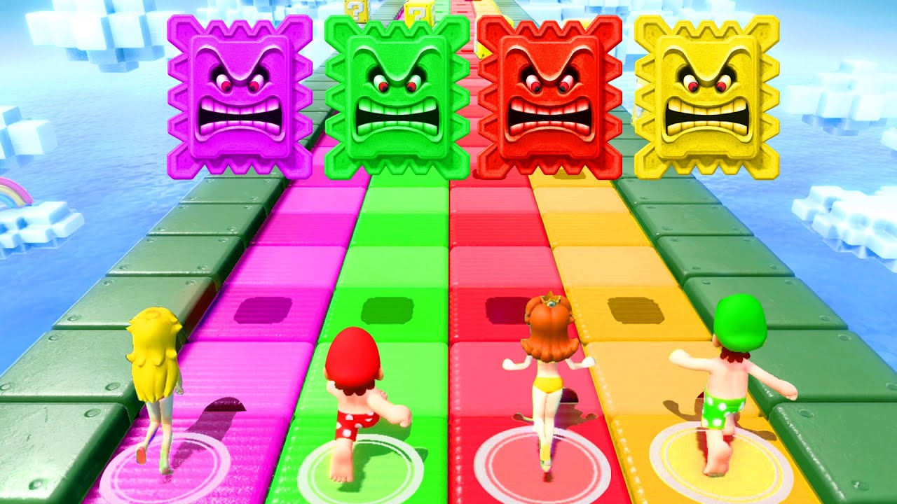 【スーパーマリオパーティ】ミニゲームピーチVsマリオVsデイジーVsルイージ(CPU最強 たつじん)