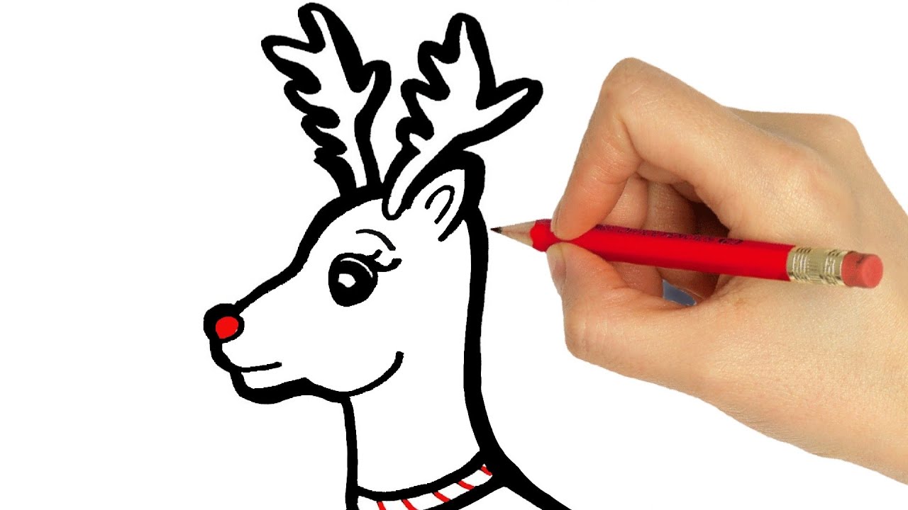 HOW TO DRAW CHRISTMAS REINDEER - YouTube