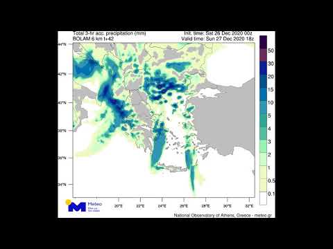 Meteo.gr: Πρόγνωση βροχόπτωσης, 26-28/12/2020