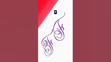 Calligraphy font F ❤️❤️‍🩹 #shorts #shortsfeed #calligraphy #font #cursivewriting #art #ytshorts