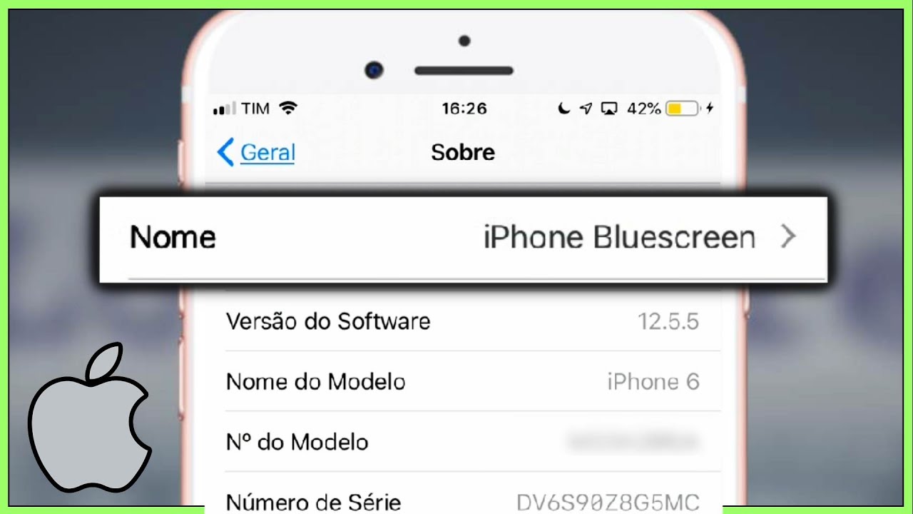 Como Mudar o Nome do iphone - YouTube