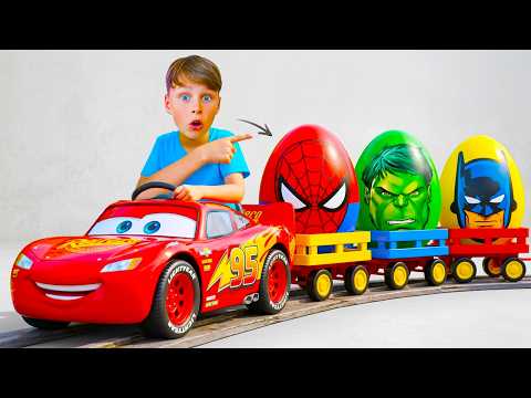 Surprise Eggs Superheroes | Ali Transforms Into Batman Hulk Spider-Man!
