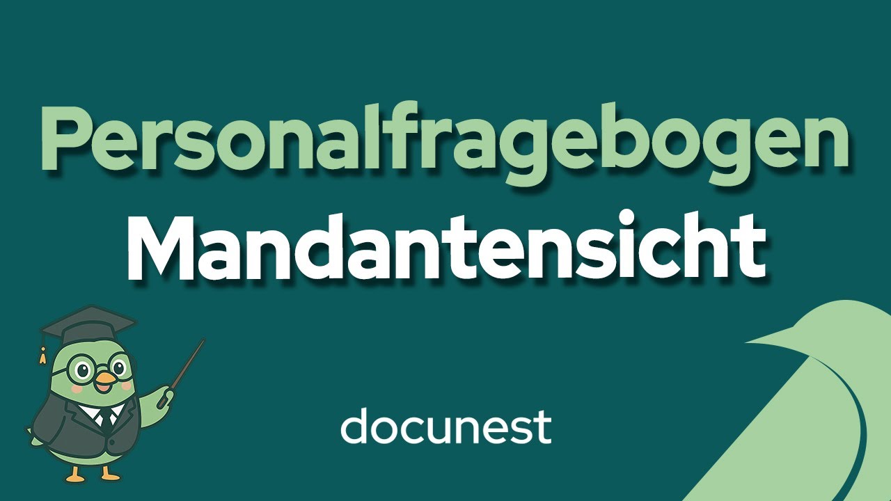 Personalfragebogen: Mandantensicht, Vorschaubild des Videos