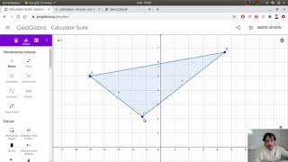 Dibujar Triangulos Medir Angulos y lados en geogebra