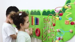 Viga Wooden Activity Wall Panel Toy Mega Crocodile Design Sensory Busy Board – 1870mm