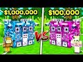 BOY vs GIRL $1,000,000 SECRET BASE CHALLENGE in Minecraft! (Brother vs Sister)