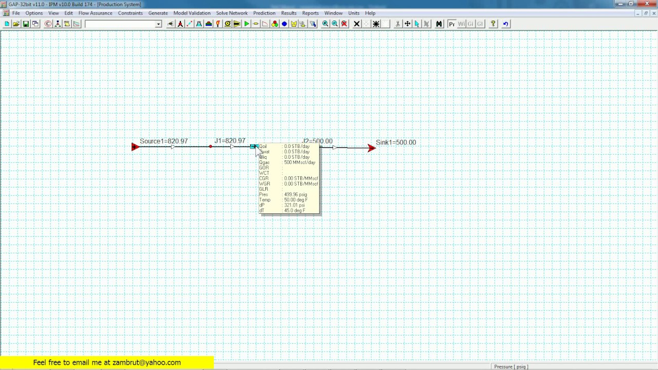 GAP Guide - Sensitivity analysis determining  pipeline size