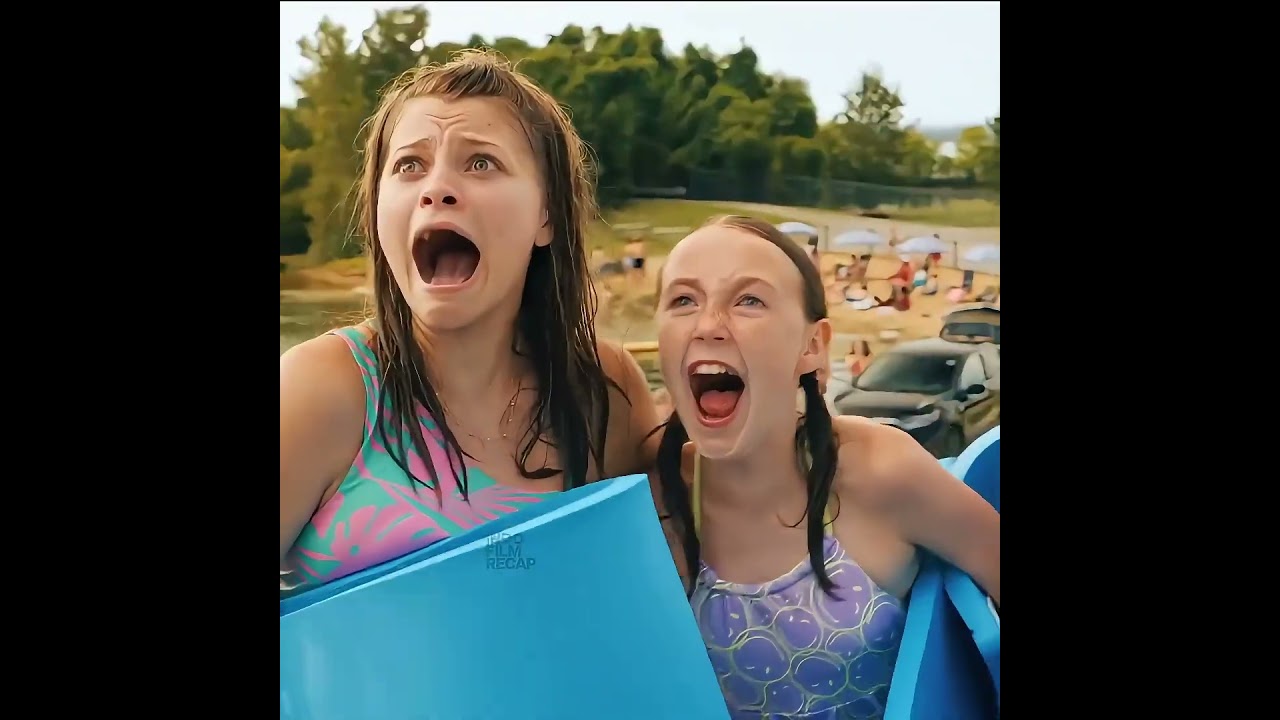 The slide collapsed after they all went down together #movies