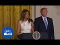 Trumps and Melania thank military moms ahead of Mother