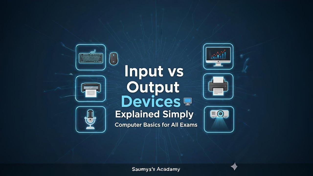Input and Output Devices Explained | Computer Basics for Competitive ...