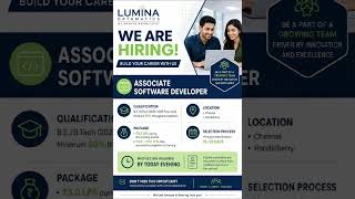 🔥 Lumina Datamatics Hiring 2024 &amp; 2025 Passouts | Java &amp; Python | Apply Now