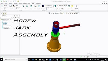 Screw Jack Assembly in CREO