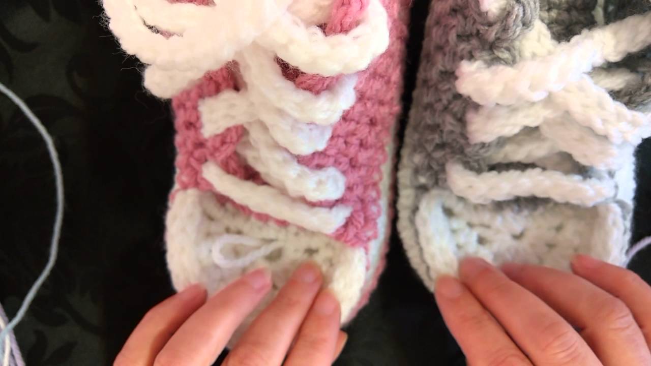 crochet converse slippers youtube