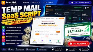 🚀 Launch your own Temp Mail SaaS website with TempoMail PHP Script! screenshot 2