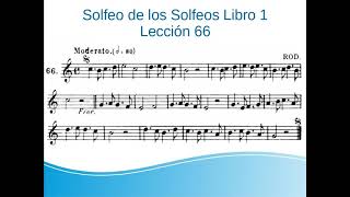 1-66.Aprende a leer música paso a paso. Solfeo de los Solfeos Libro 1 Lección 66