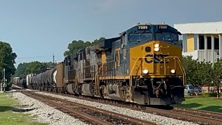 CSX Q415 Rocky Mount NC 06/28/2025 Big Train Coming in w 3 Engines