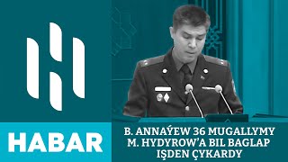 Baymyrat Annayev leaning his back on Muhammed Khydyrov, dismissed 36 teachers.