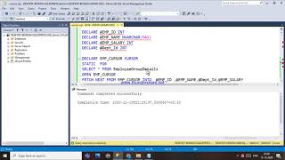 86.STATIC CURSOR IN CURSORS IN SQL - TELUGU