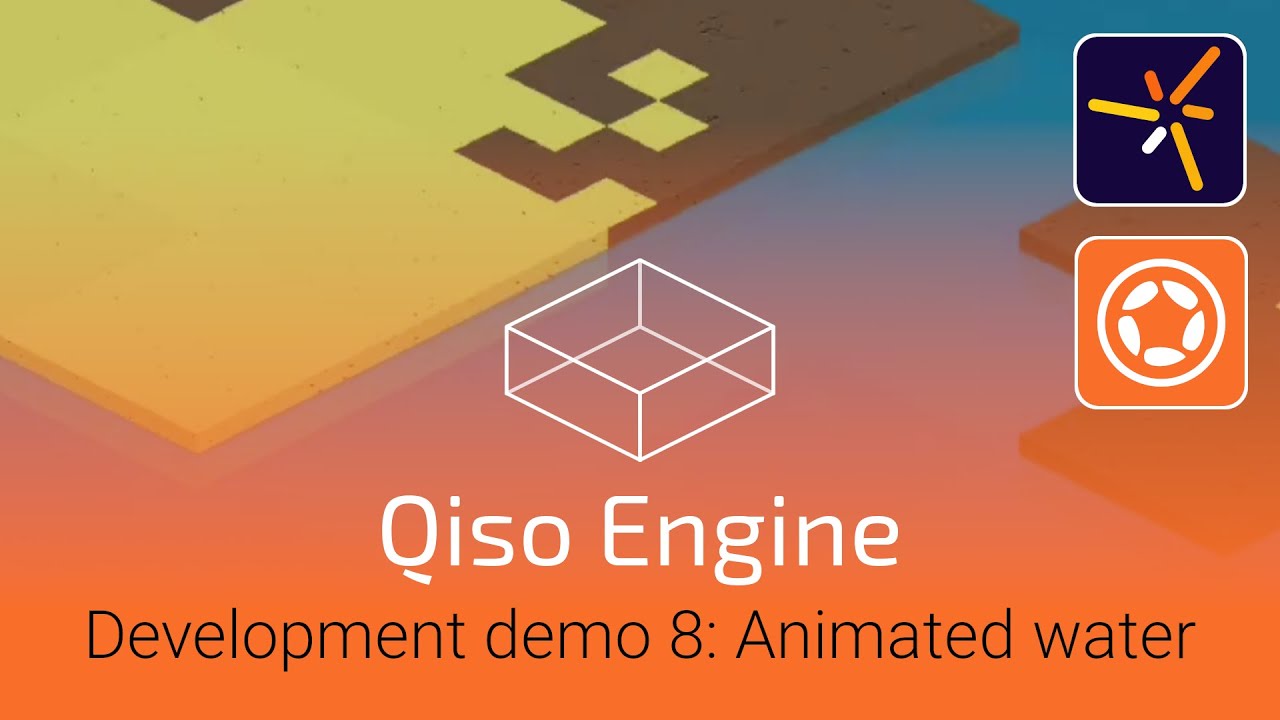 Qiso: Isometric game engine animated water demo