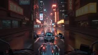 Lost in the Cyber Dimension #cyberpunk #synthwave #pov #surrealart #neonvibes #aiart #motorcycle