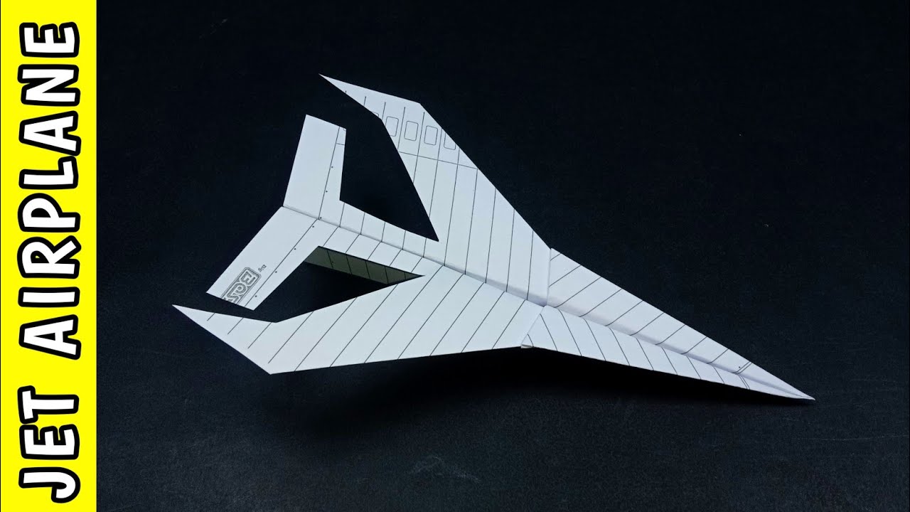 How to make a jet paper airplane that flies far - YouTube