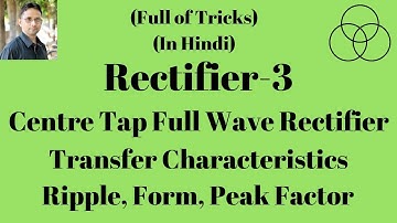 Centre Tap Full Wave Rectifier (Analog Electronics-22) by SAHAV SINGH YADAV