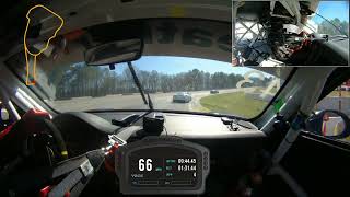 Senior Citizen makes pass at 162 MPH, Road Atlanta Porsche 991.2 GT3 Cup Car, start video at 12 mins