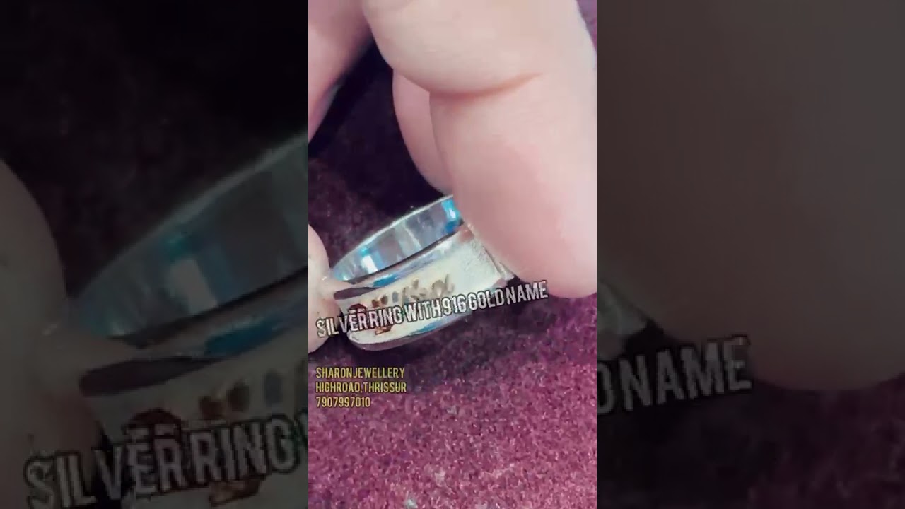 Silver Ring with 916 Gold Name